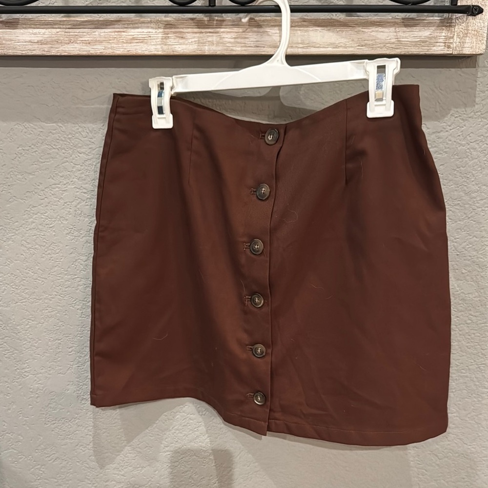 Forever 21 Brown Mini Pencil Skirt Casual